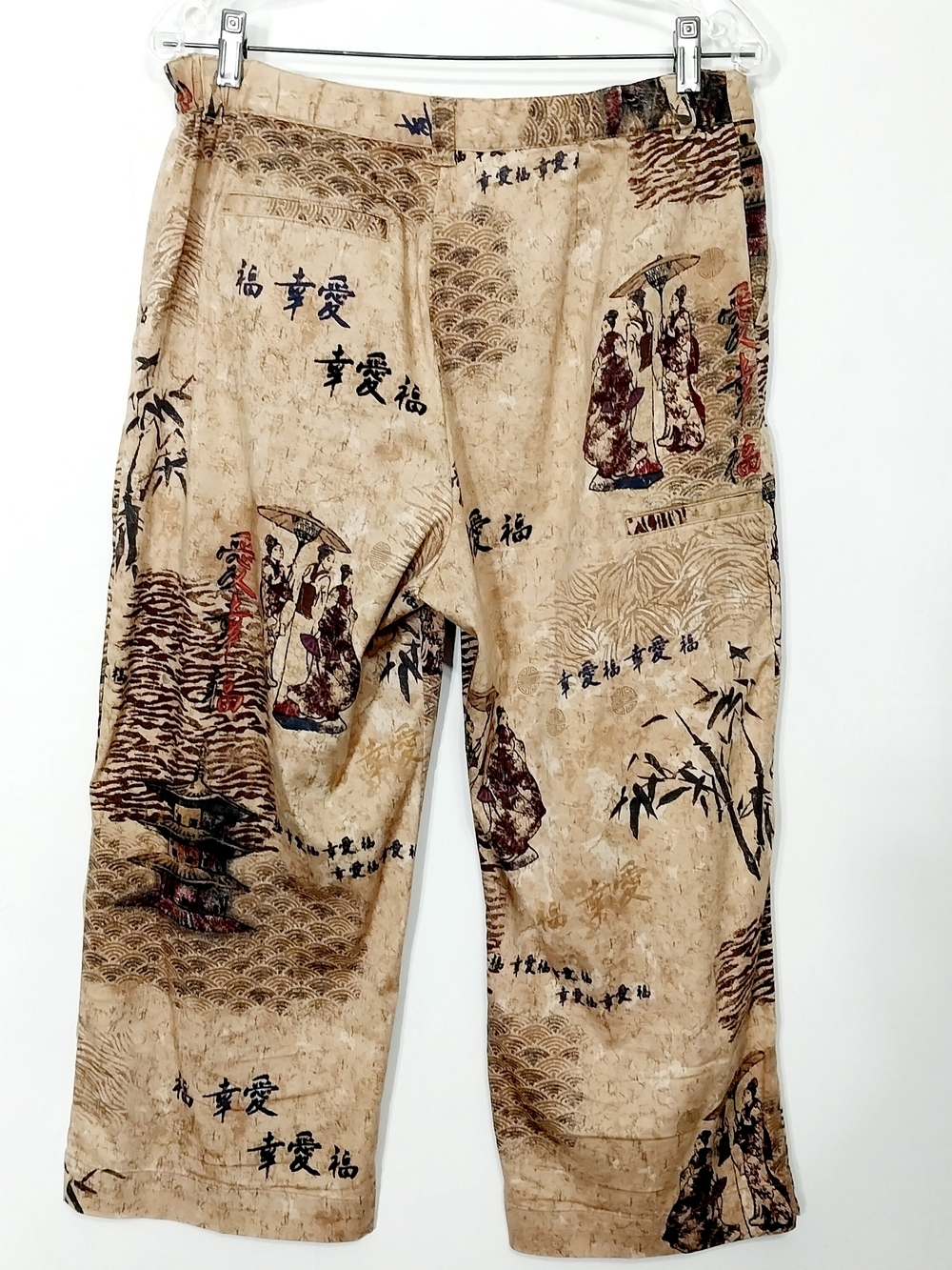 🔵BOGO FREE🔵 Chico's Design Capri Pants Asian Design Sz 2 (Large) - Picture 4 of 6